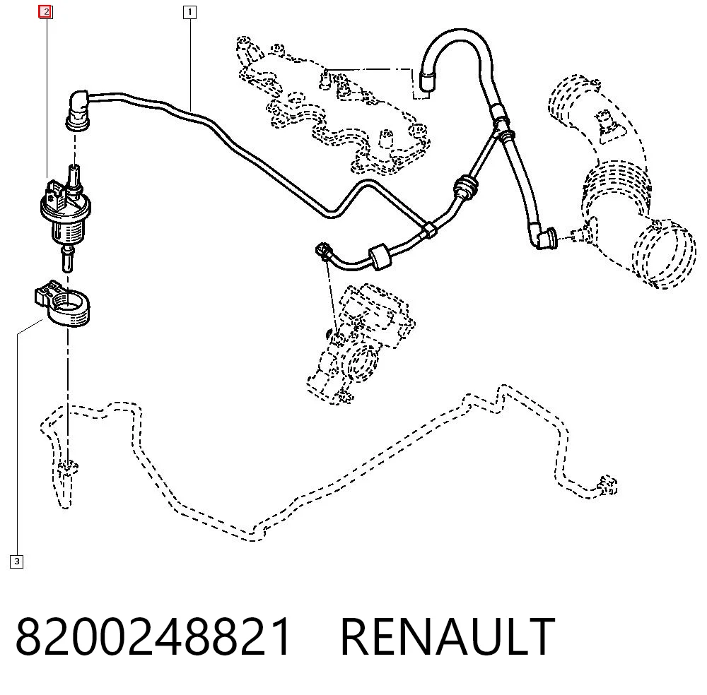 Válvula de purga de vapores de combustible Renault Megane II sedán (LM0, LM1) (2003 - 2012) precio, desde 36,54 EUR