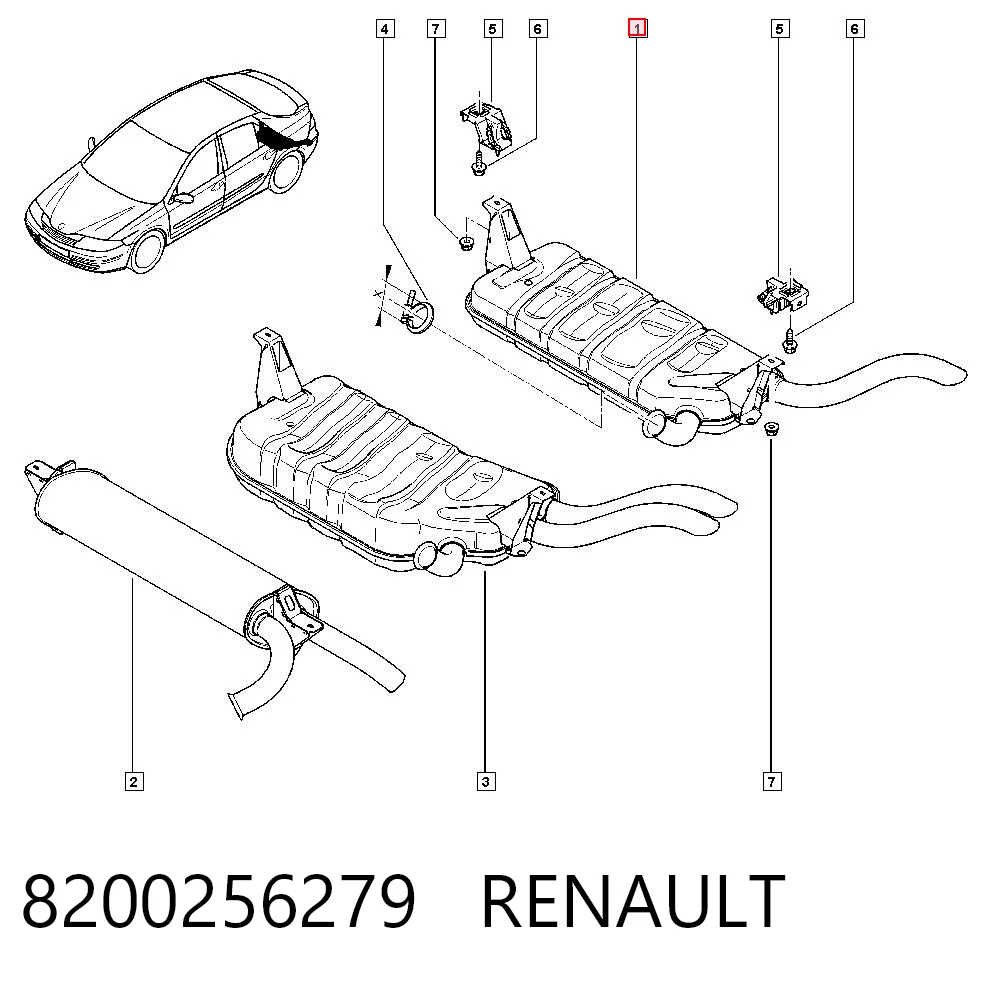 Silencioso trasero Renault Laguna II (2001-2007)
