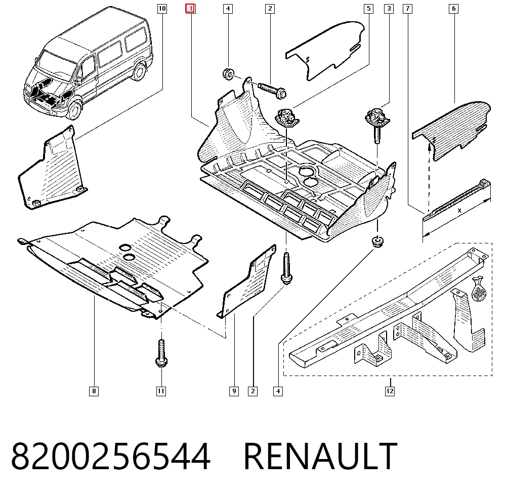 Protección motor / empotramiento 9121062 General Motors