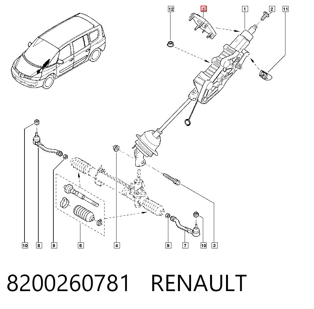 Sensor angulo de giro para Renault Laguna II BG0, BG1