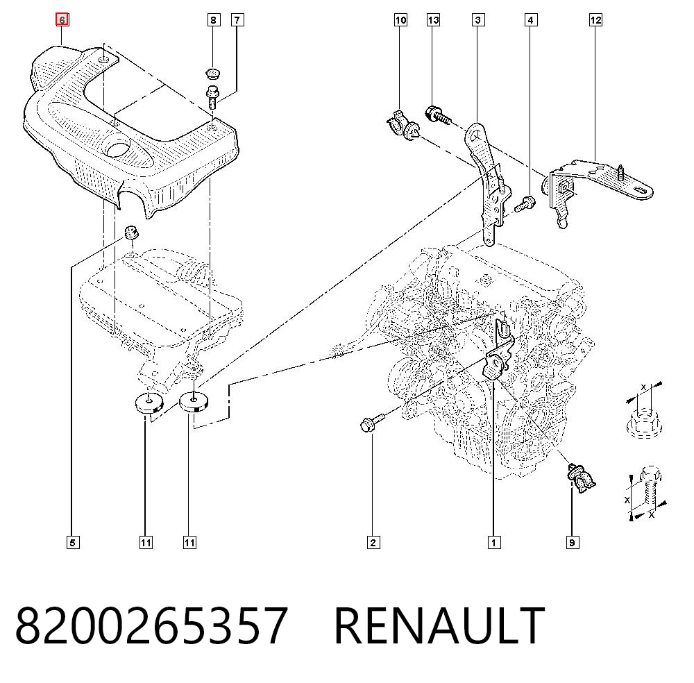 Tapa del motor decorativa para Nissan Primastar  X83