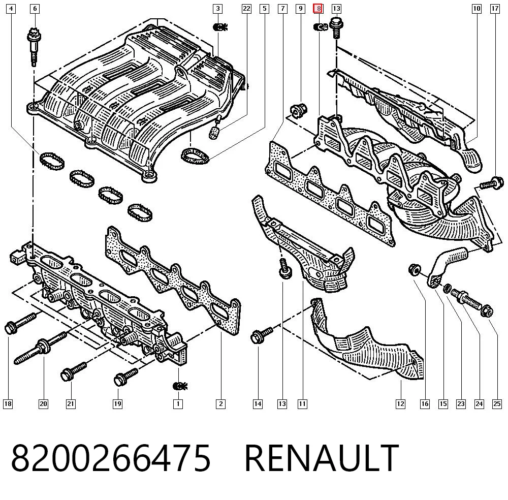 Colector de escape para Renault Espace JE