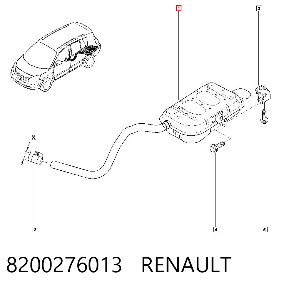 Silenciador trasero 8200276013 RENAULT