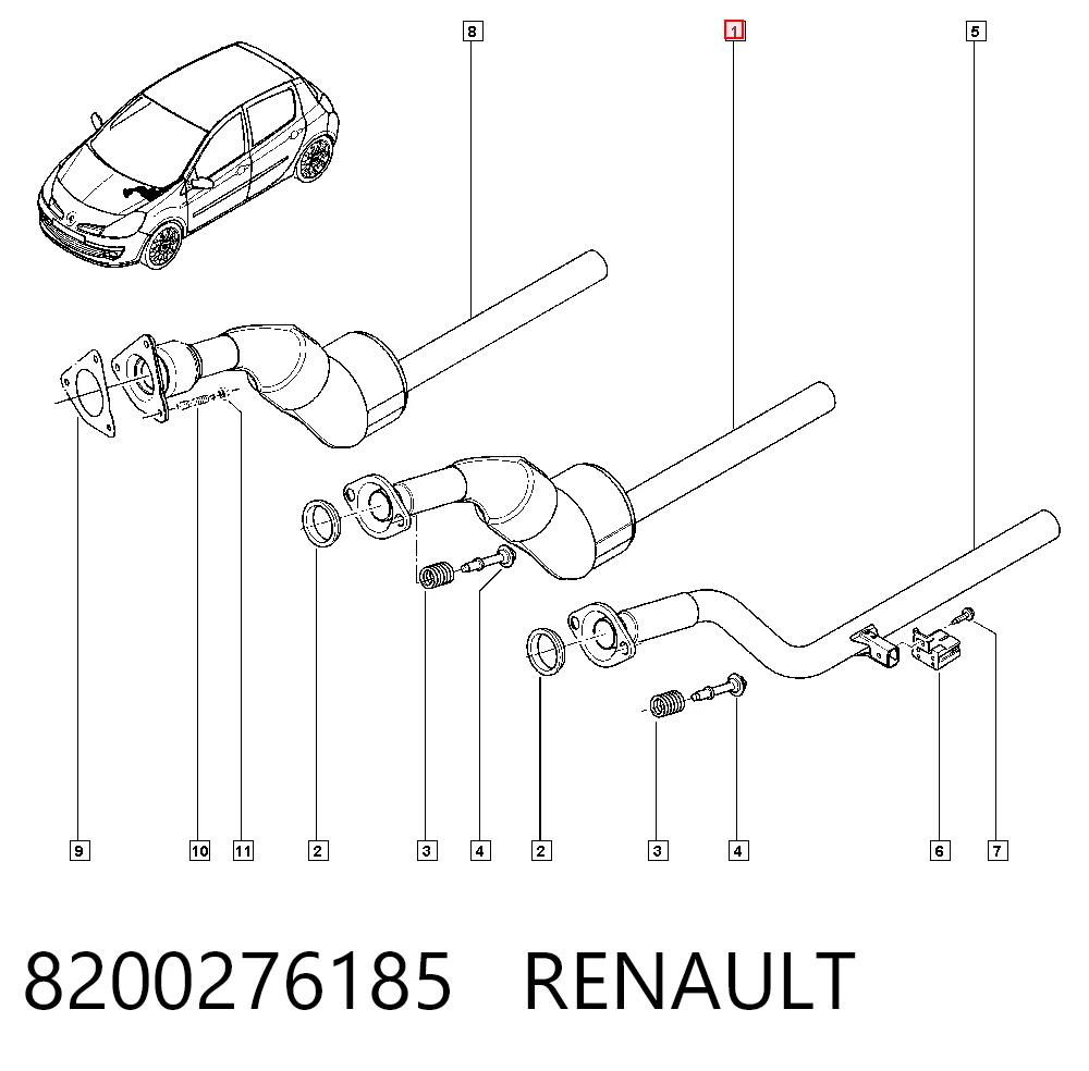 Convertidor catalítico para Renault Clio III (BR01, CR01)