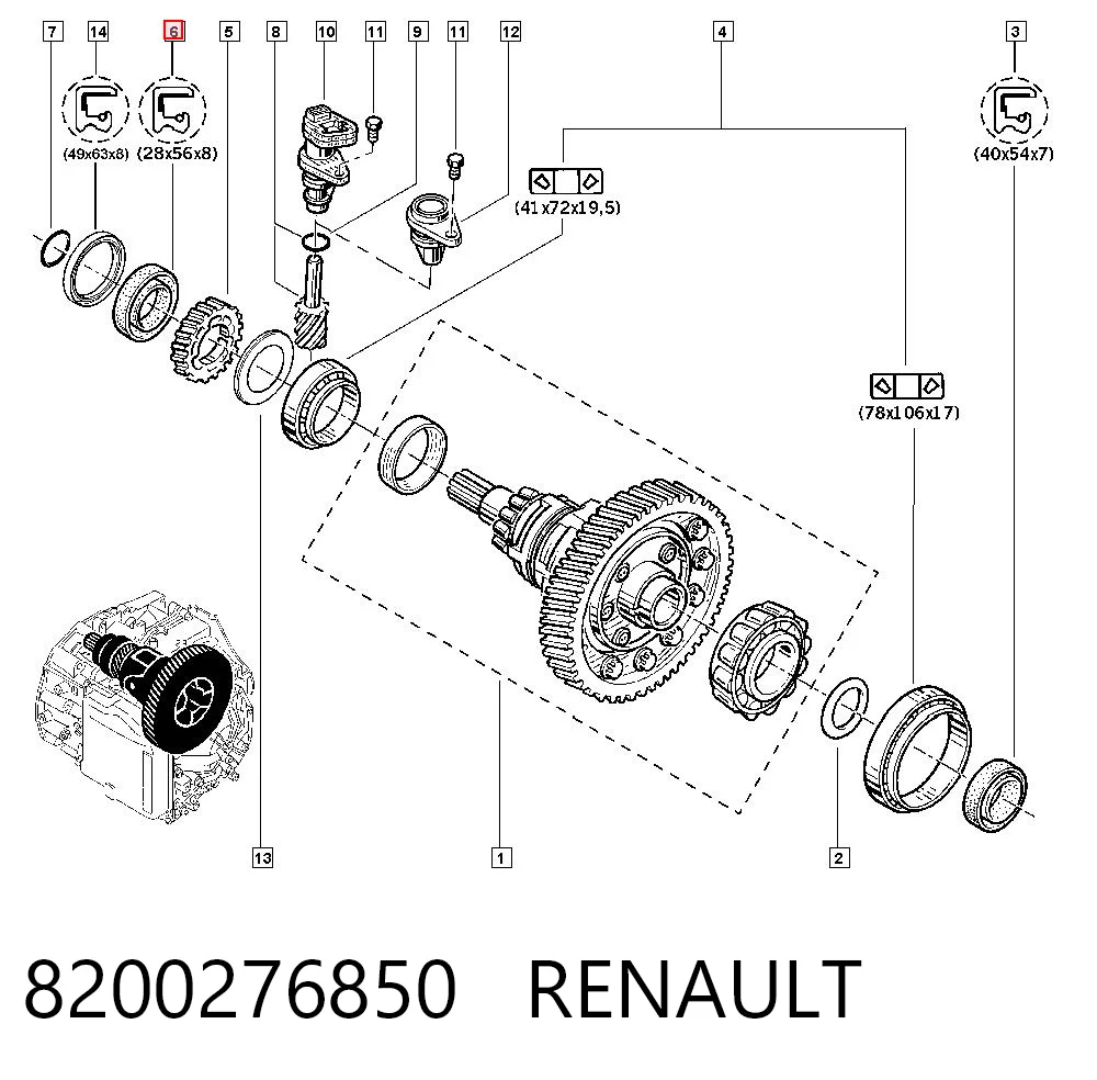 Retén del semieje delantero derecho Nissan/Infiniti 3818900QAA precio, desde 4,33 EUR
