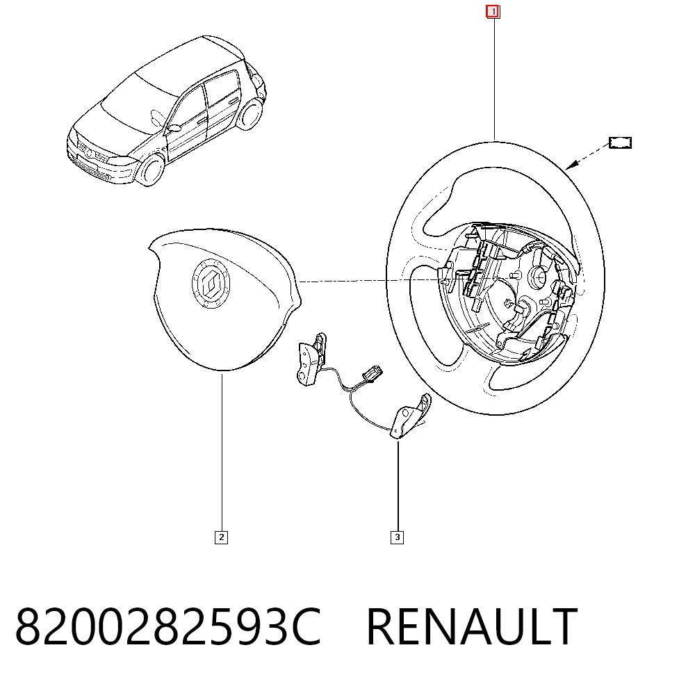 Volante para Renault Scenic GRAND II JM0, JM1