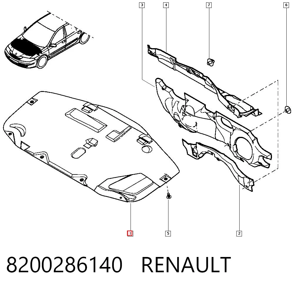 Comprar Aislamiento acústico del capó Renault Laguna II BG0, BG1 a bajo precio