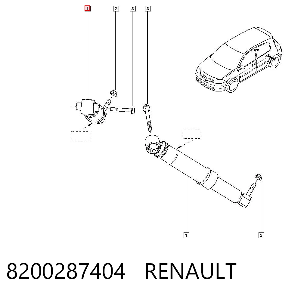 Amortiguadores traseros Renault Scenic II (JM0, JM1)
