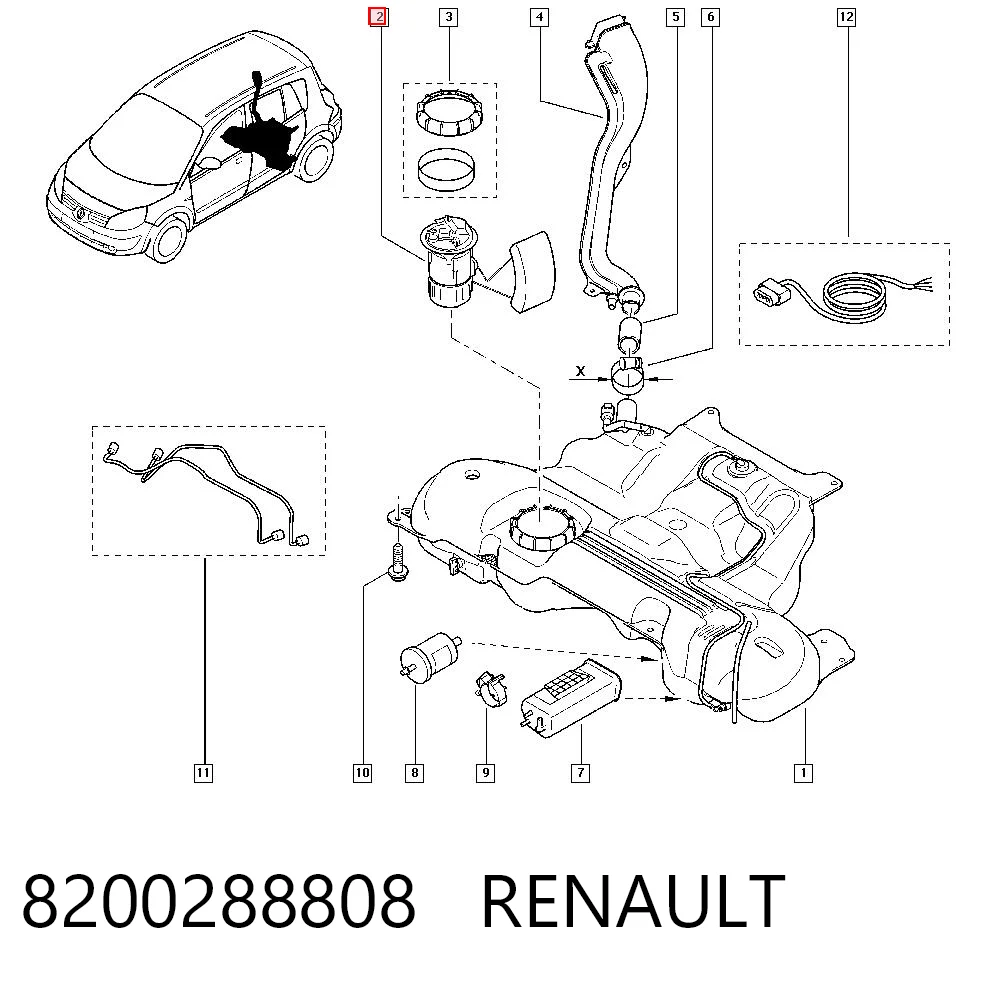 Bomba de gasolina para Renault Scenic JM0, JM1