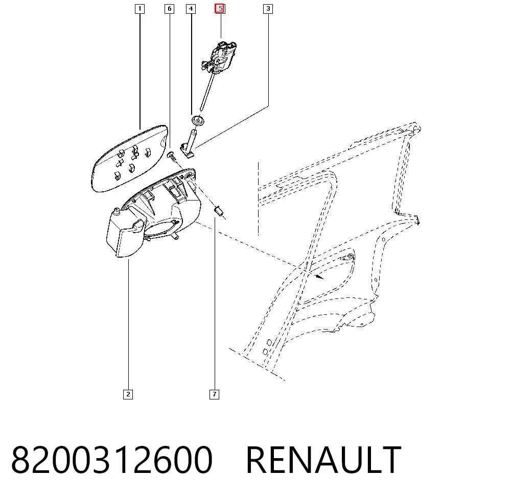 8200312600 Renault (RVI) Motor apertura de tapa combustible