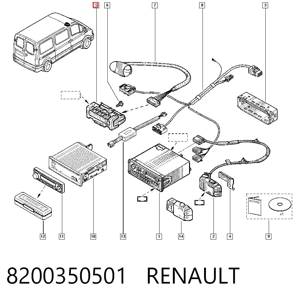 Pantalla multifunción Renault Clio II furgoneta (SB0) (1998 - 2005) precio, desde 39,20 EUR