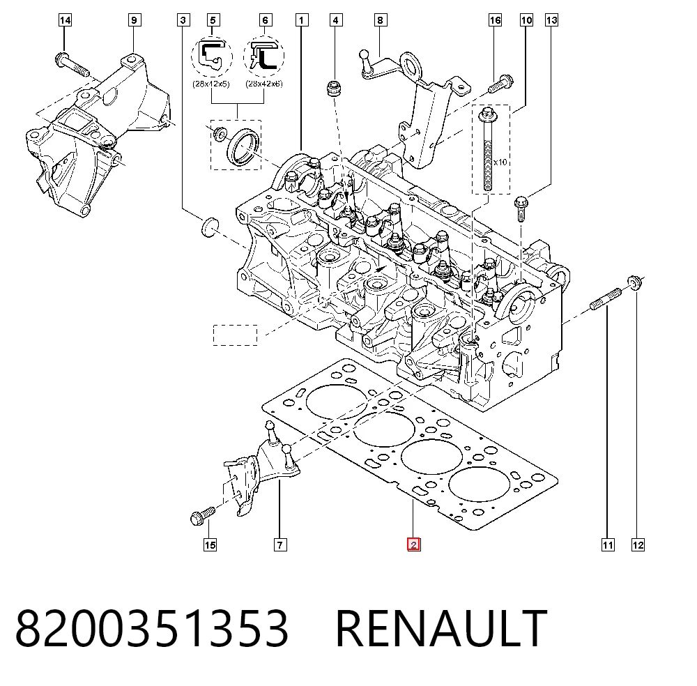 Junta de culata 8200351353 RENAULT