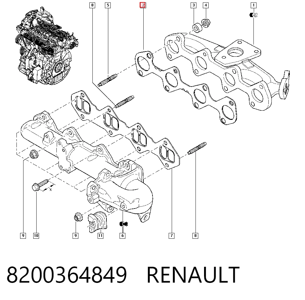 Junta colector escape para Nissan X-Trail T31