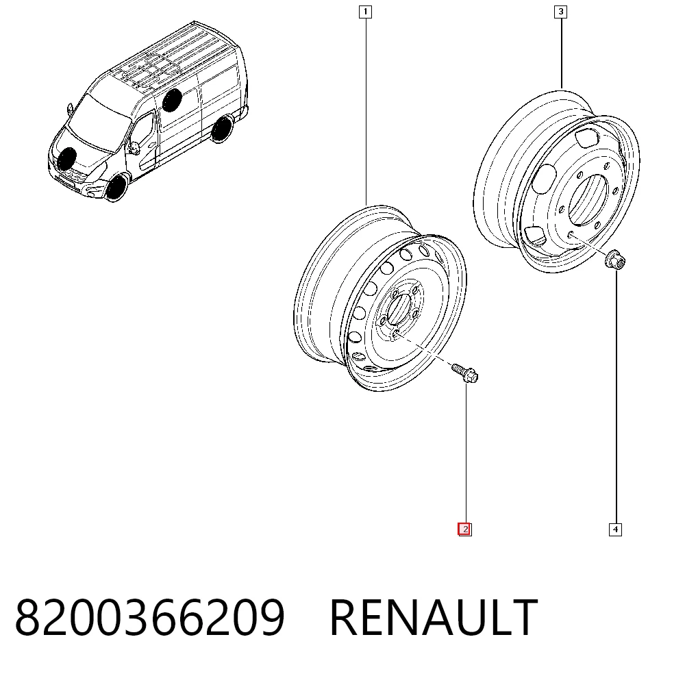 Comprar Tornillo de rueda Renault Master III FV