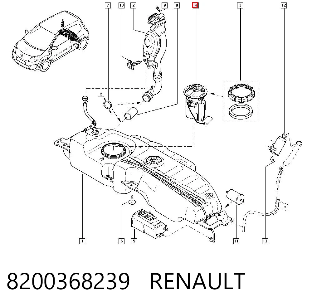 Bomba de combustible Renault Twingo I
