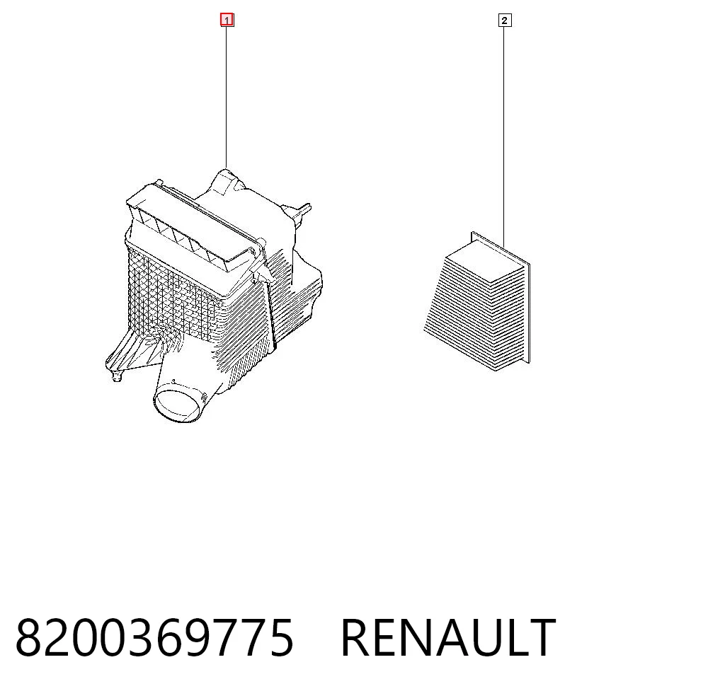 Carcasa del filtro de aire para Renault Scenic GRAND II JM0, JM1