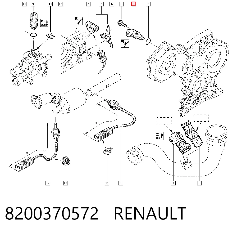8200370572 Renault (RVI) Sensor posición arbol de levas