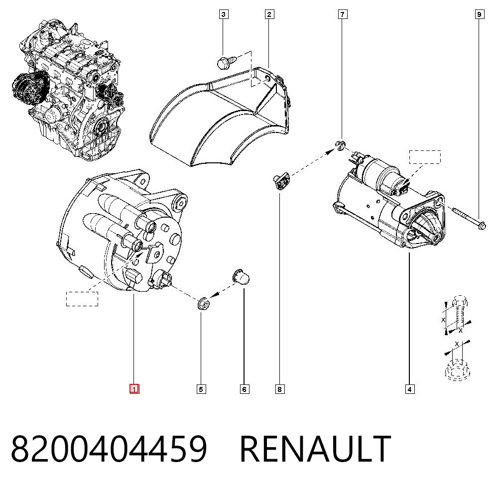 8200404459 Renault (RVI) Alternador de coche