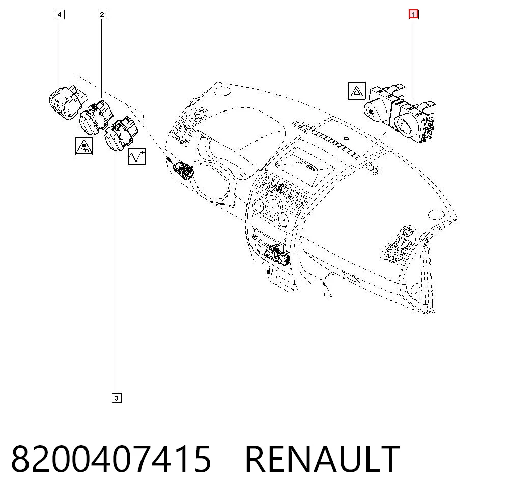 Comprar Botón de emergencia Renault Megane II EM0, EM1 a bajo precio