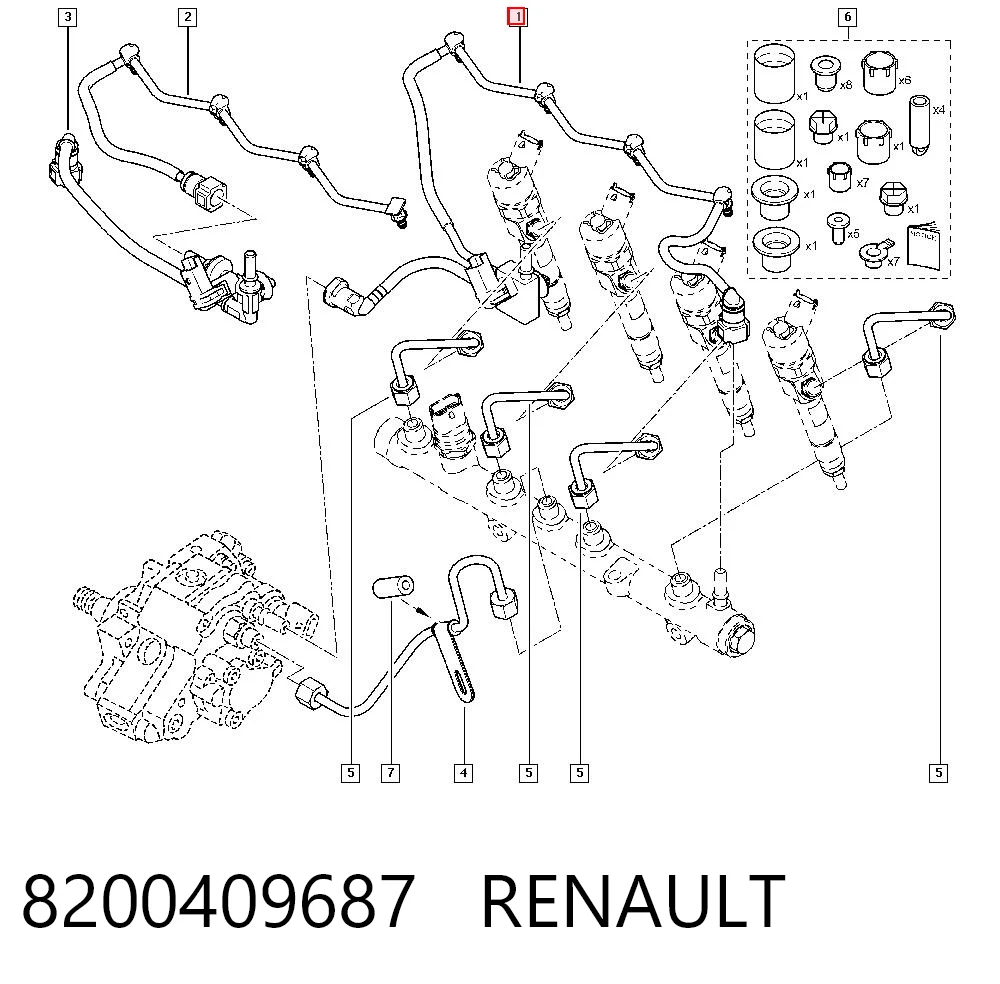 V461876 VEMO/Vaico Tubo flexible, combustible de fuga 