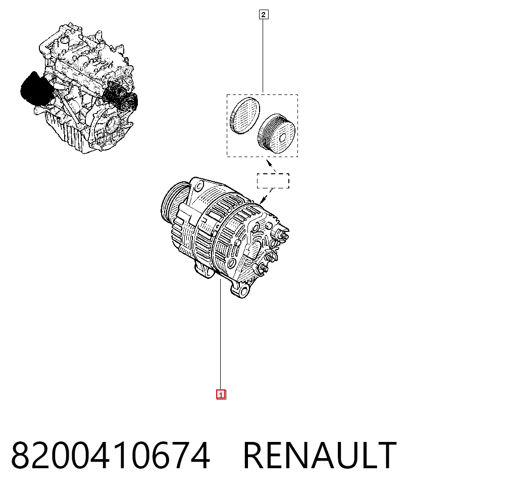 Alternador 8200410674 RENAULT