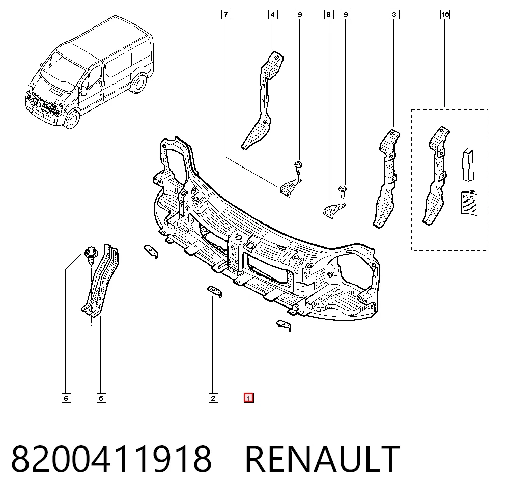 Comprar Soporte de radiador Opel Vivaro A F7