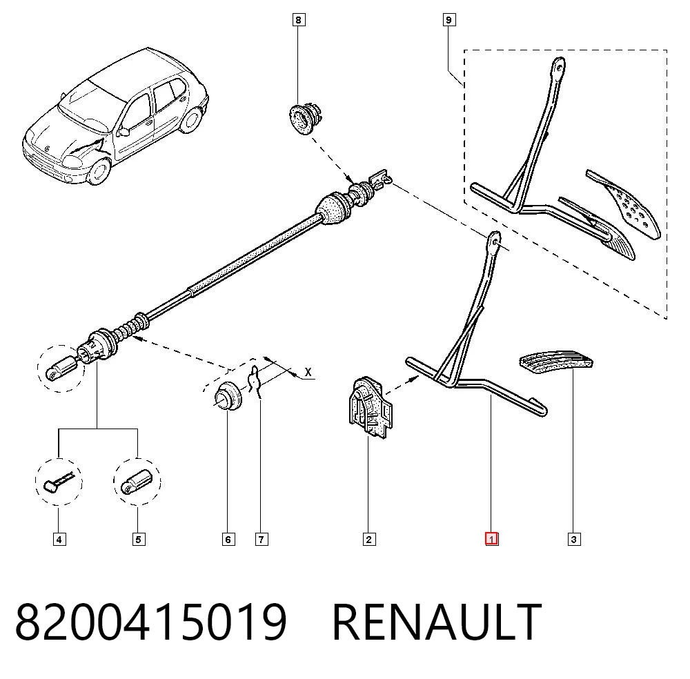 Potenciómetro pedal acelerador Renault Clio SYMBOL sedán (LB0, LB1, LB2) (1998 - 2008) precio, desde  EUR