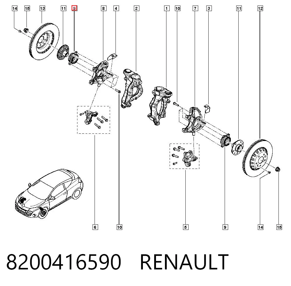 Cojinete de rueda delantero XBGB41527 SNR