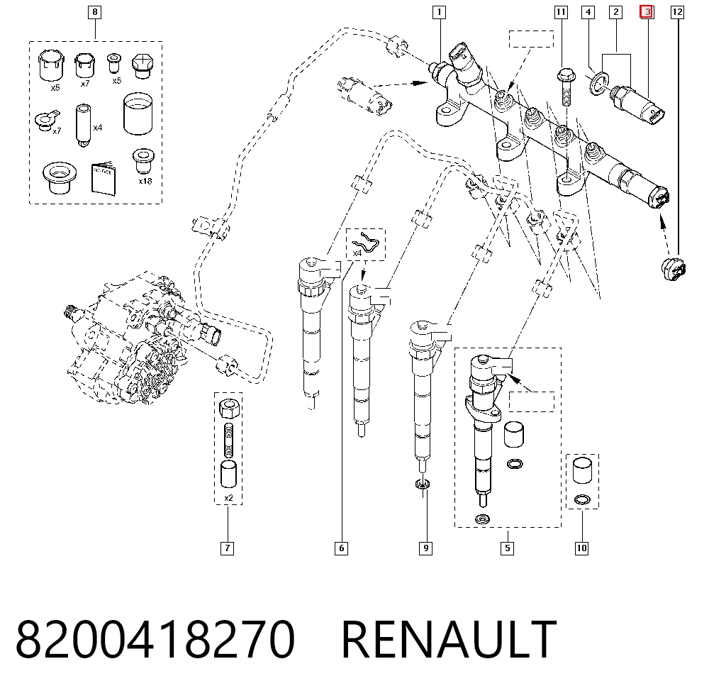 8200418270 Renault (RVI) Válvula reguladora de presión