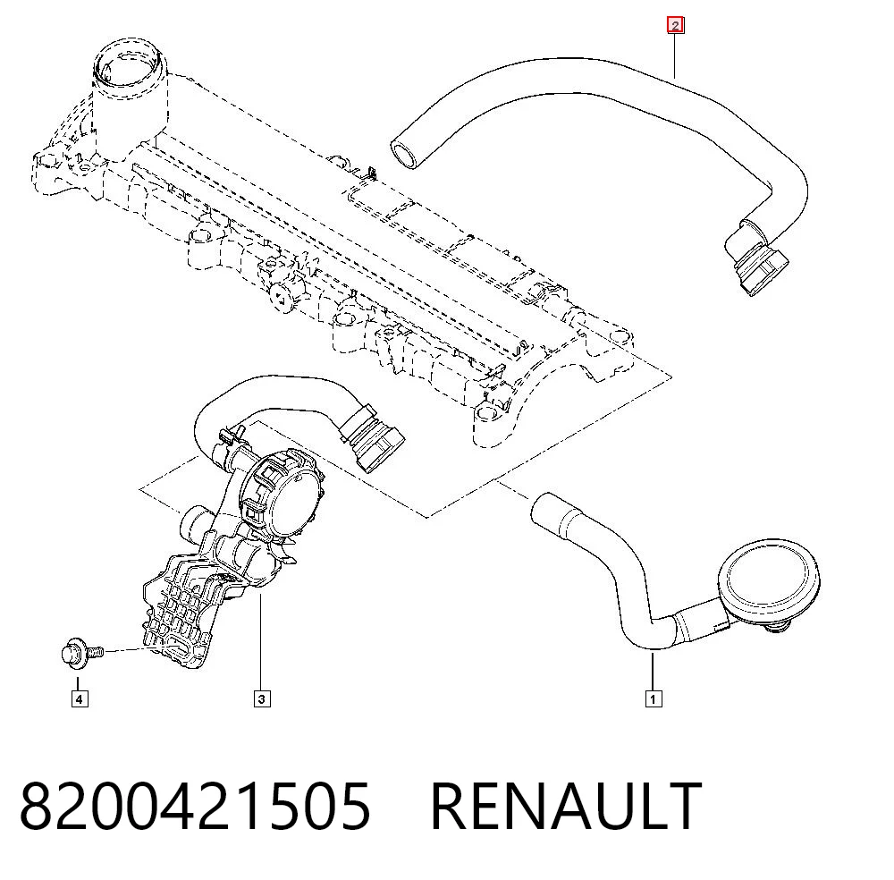 Comprar Tubo de ventilación del cárter (separador de aceite) Renault Scenic II JM0, JM1 a bajo precio