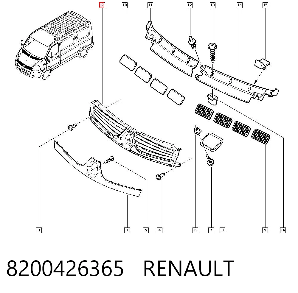 Parrilla 21034095 Vauner
