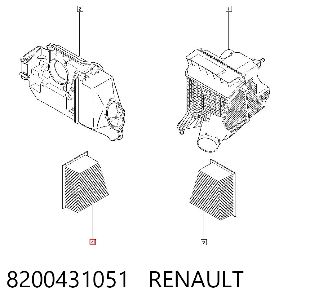 Filtro aire para Renault Scenic II (JM0, JM1)