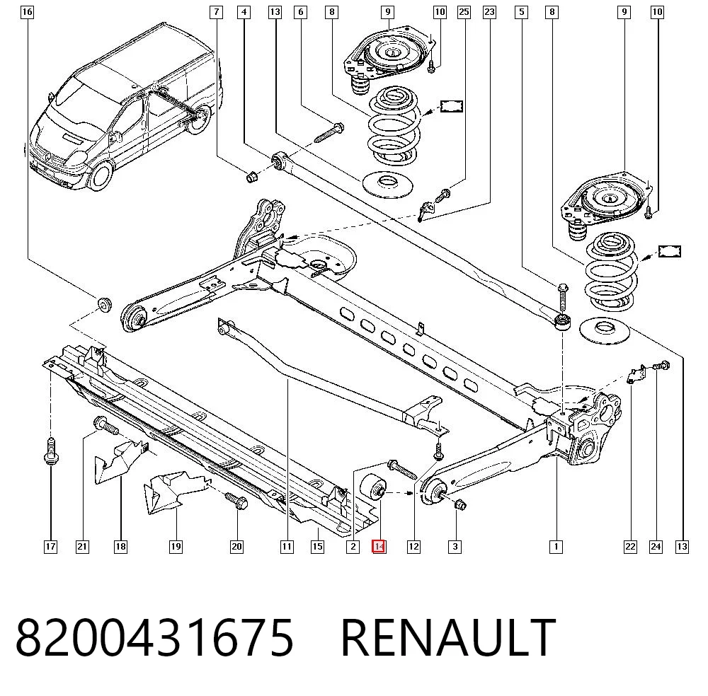 Silentblock del subchasis trasero Renault Trafic II desde 18,88 €