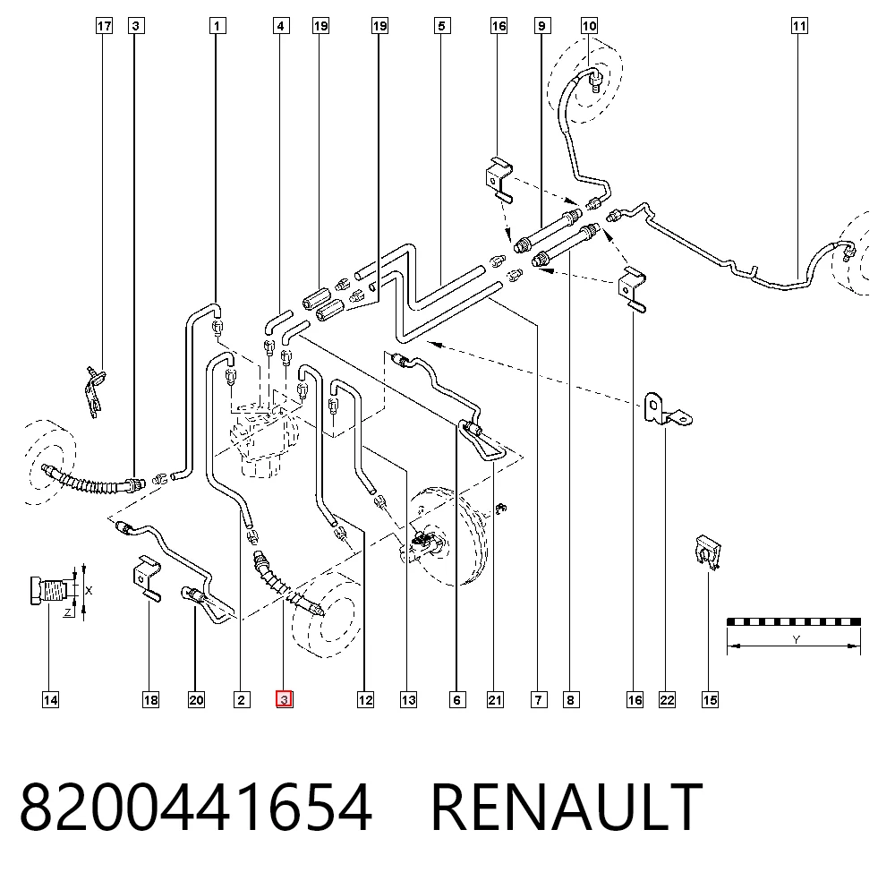 Comprar Tubo flexible de frenos delantero Kangoo  KW0, KW1