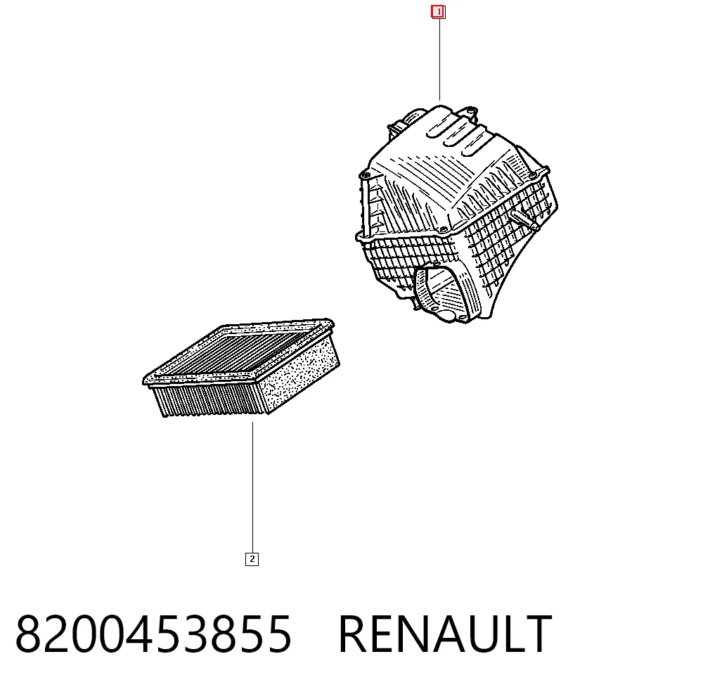 Carcasa del filtro de aire para Renault Espace IV JK0