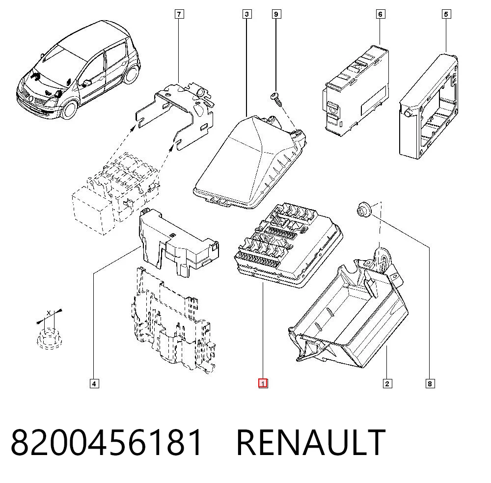 Caja de fusibles 8200456181 RENAULT