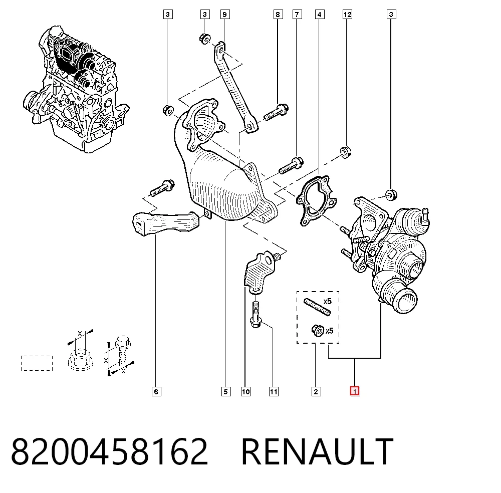 Turbocompresor 8200458162 RENAULT