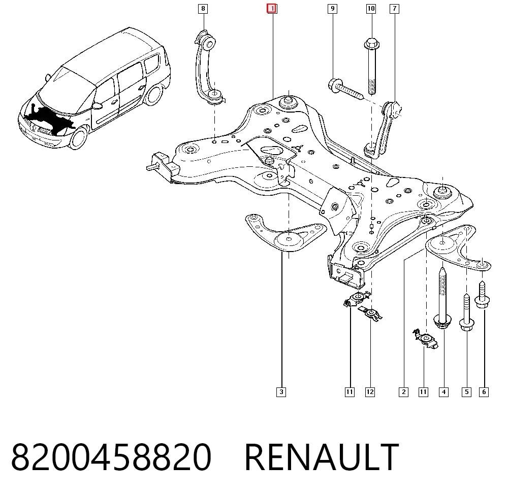 Subchasis delantero soporte motor Renault Espace IV monovolumen (JK0) (2002 - 2015) precio, desde 65,04 EUR