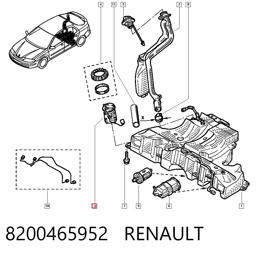 Comprar Aforador de nivel de combustible Renault Laguna II BG0, BG1 a bajo precio