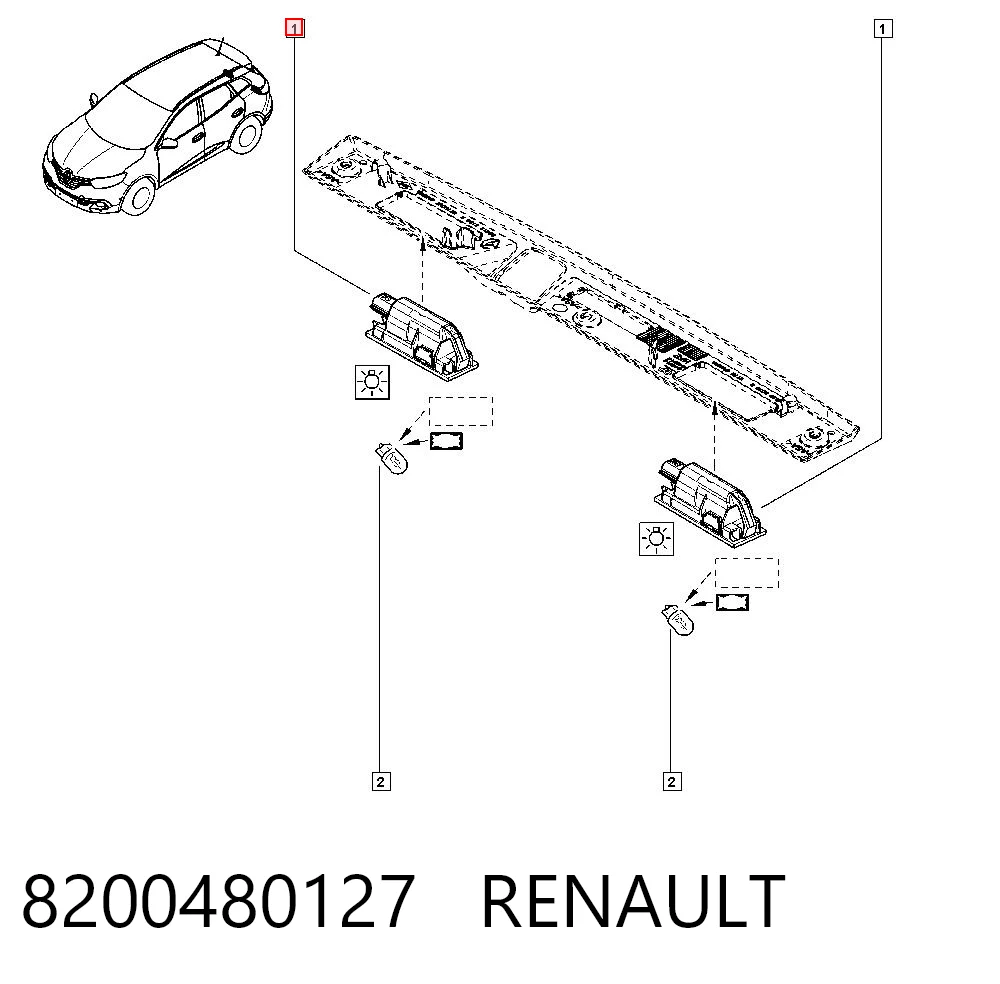 Luces LED de matricula para Renault Laguna II (BG0, BG1)