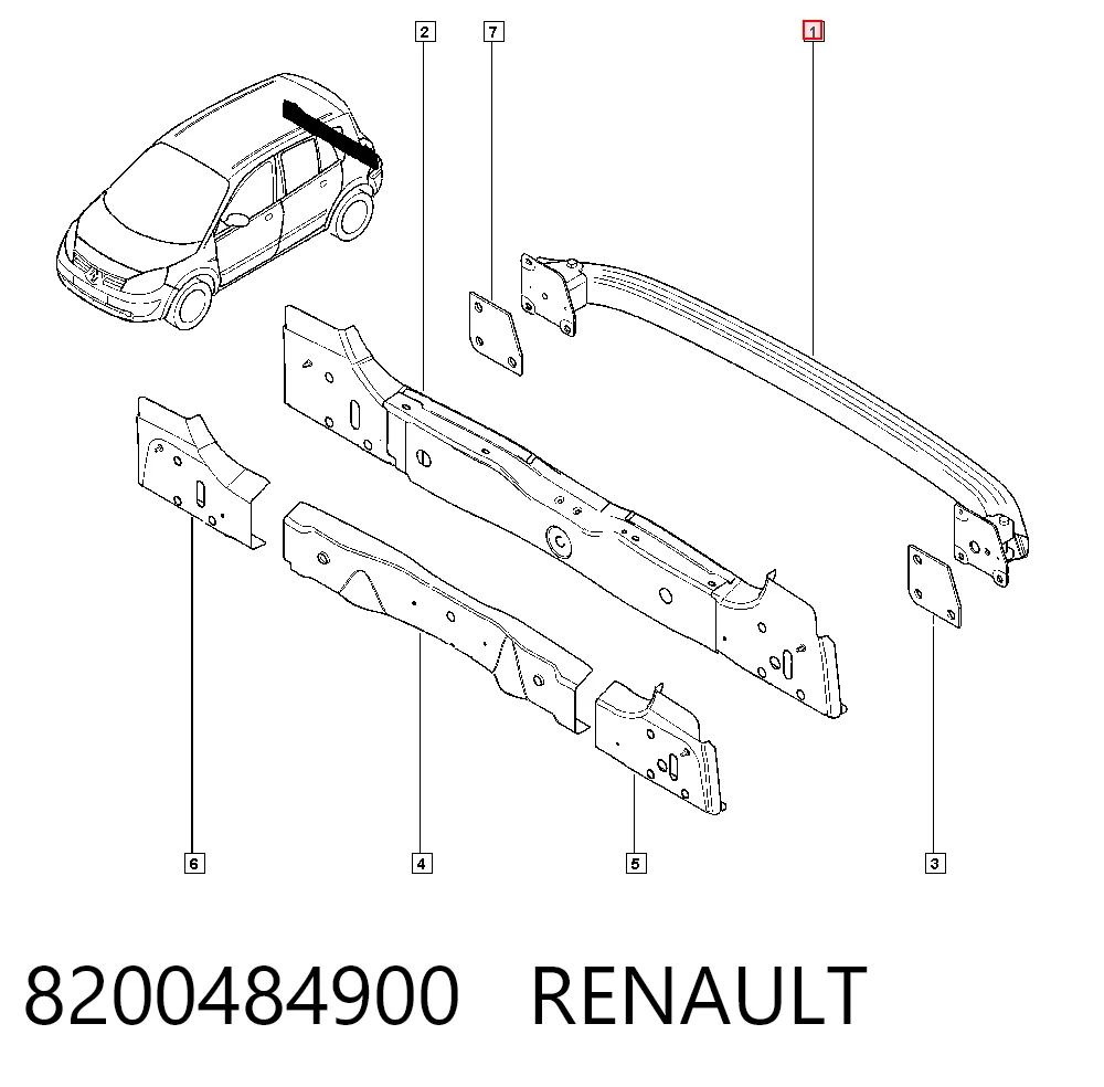 Comprar Refuerzo de parachoques trasero Renault Scenic II JM0, JM1 a bajo precio