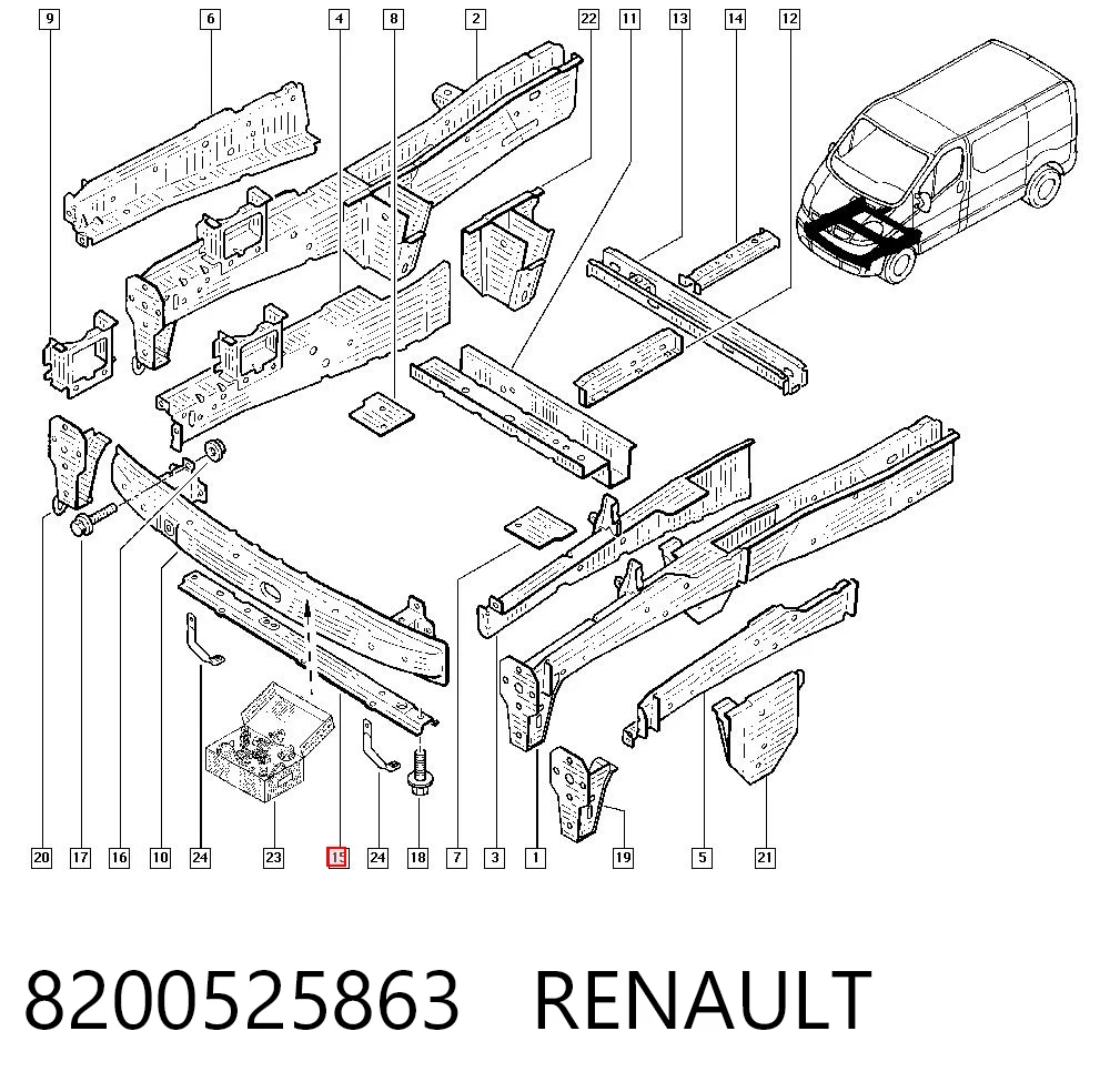 Comprar 7436000QAD Nissan/Infiniti Soporte inferior del radiador (panel de montaje de faros)