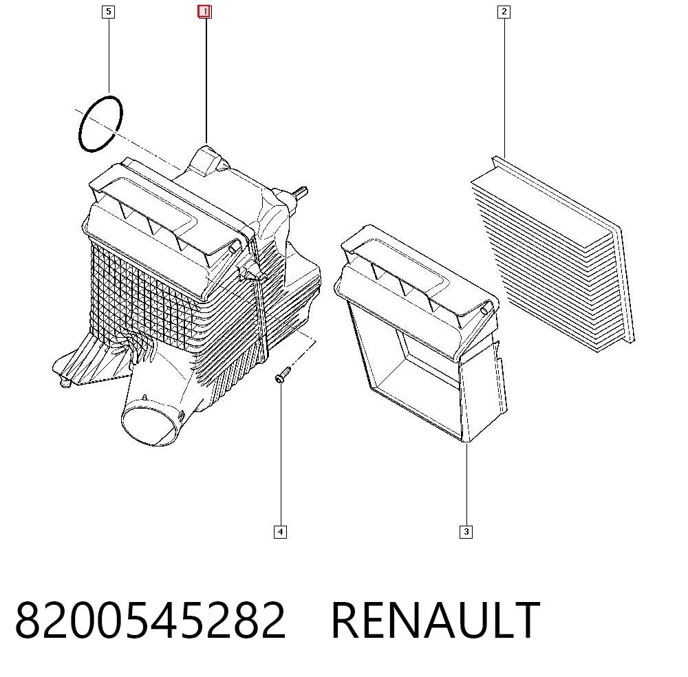Carcasa del filtro de aire para Renault Megane II LM0, LM1
