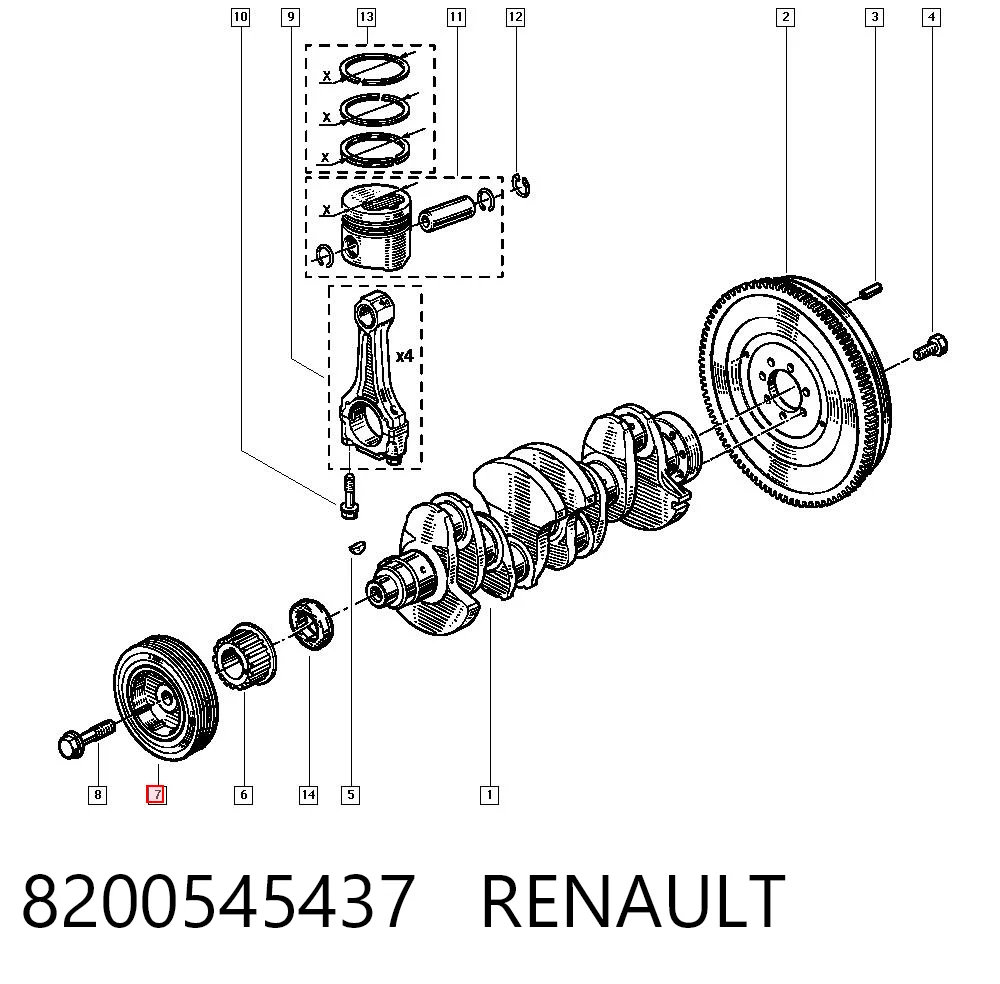 Polea dámper Clio I hatchback (1990-1998) original desde 45,01 €