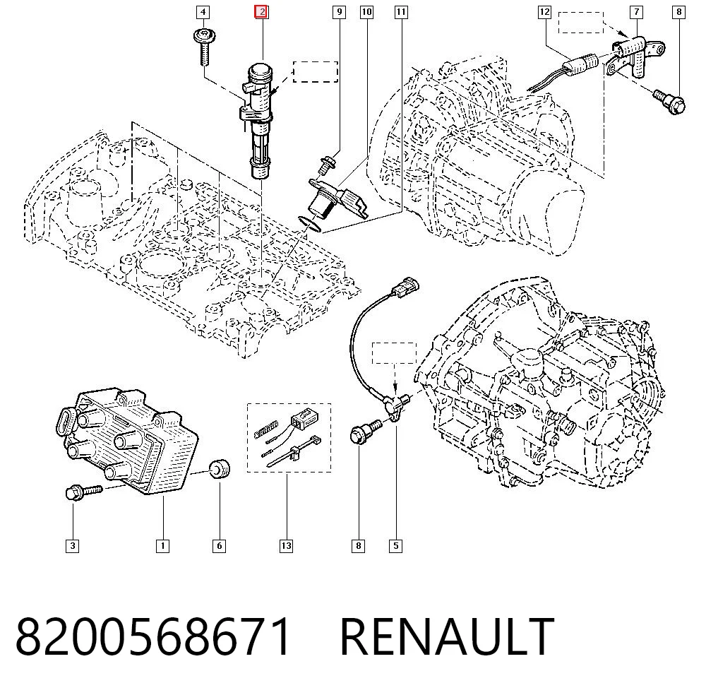 8200568671 Renault (RVI) Bobina de ignición