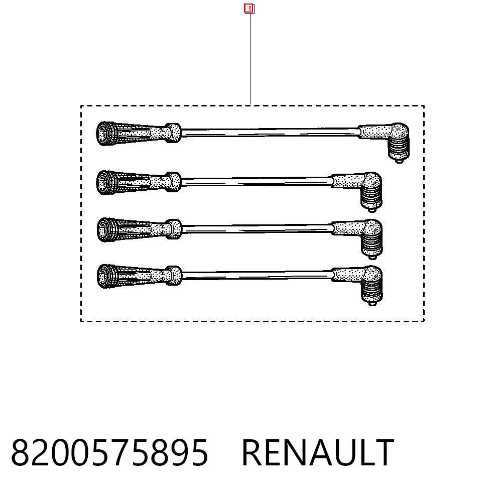 8200575895 Renault (RVI) Cables de alta tensión, juego
