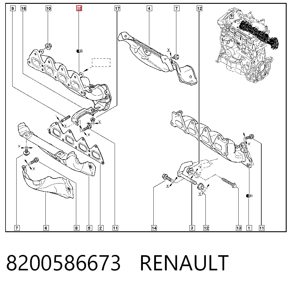 Colectores de escape para Renault Fluence  B3
