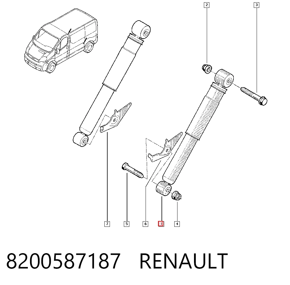 Amortiguadores posteriores Renault Trafic II (2001-2014)