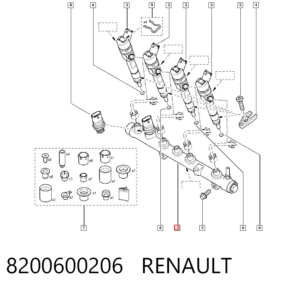 8200600206 Renault (RVI) Rampa de combustible