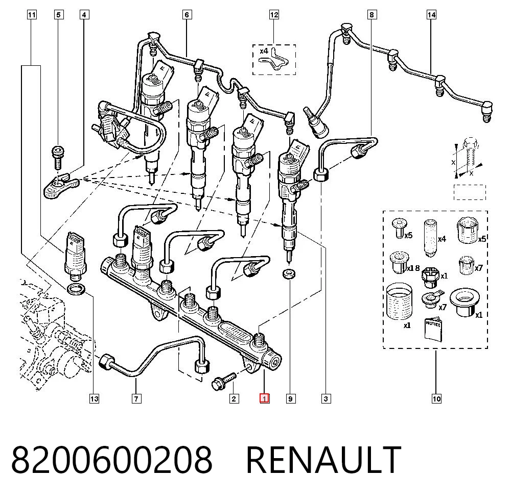  Sensor de presión de combustible KIA Cerato 1